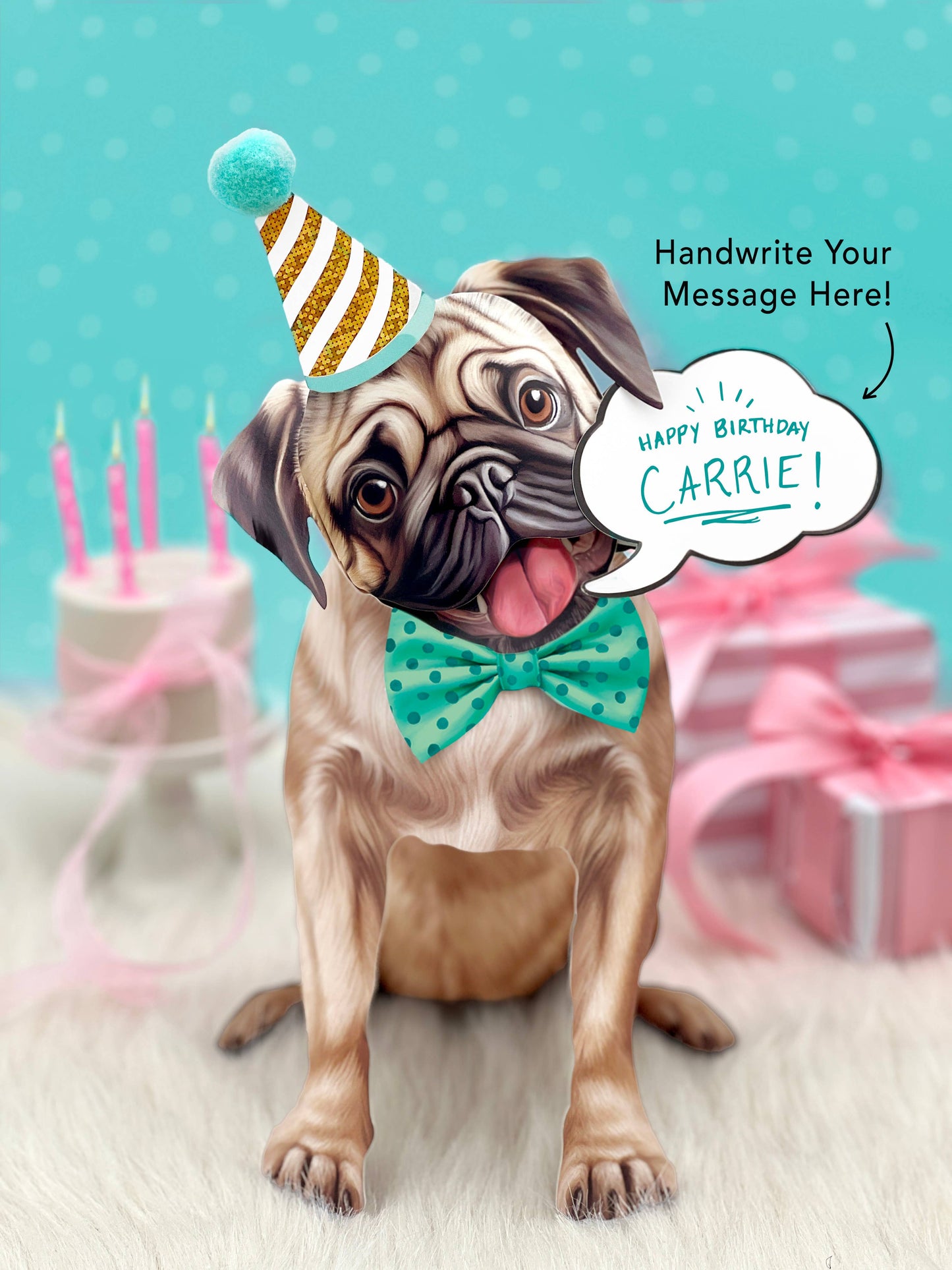 Pug Pop-up Greeting Cards