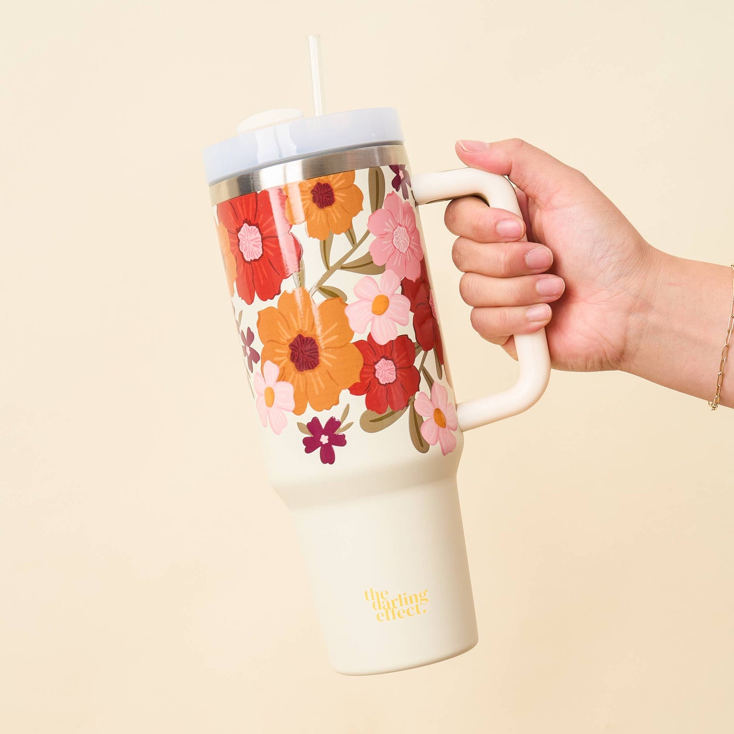 40 oz Take Me Everywhere Tumbler-Wild About You Cream