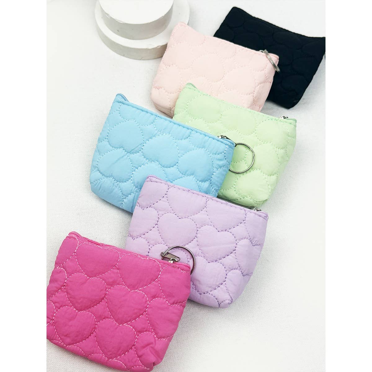 Heart Embossed Coin Purse