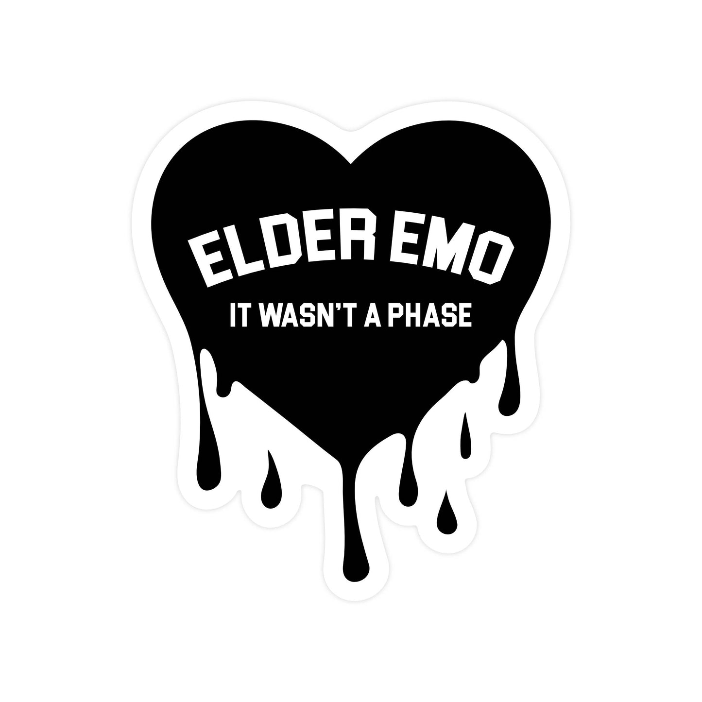 Elder Emo Gen X Millennial Music High Quality  Vinyl Sticker