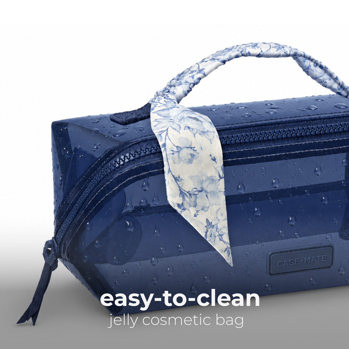 Navy Jelly Makeup Bag