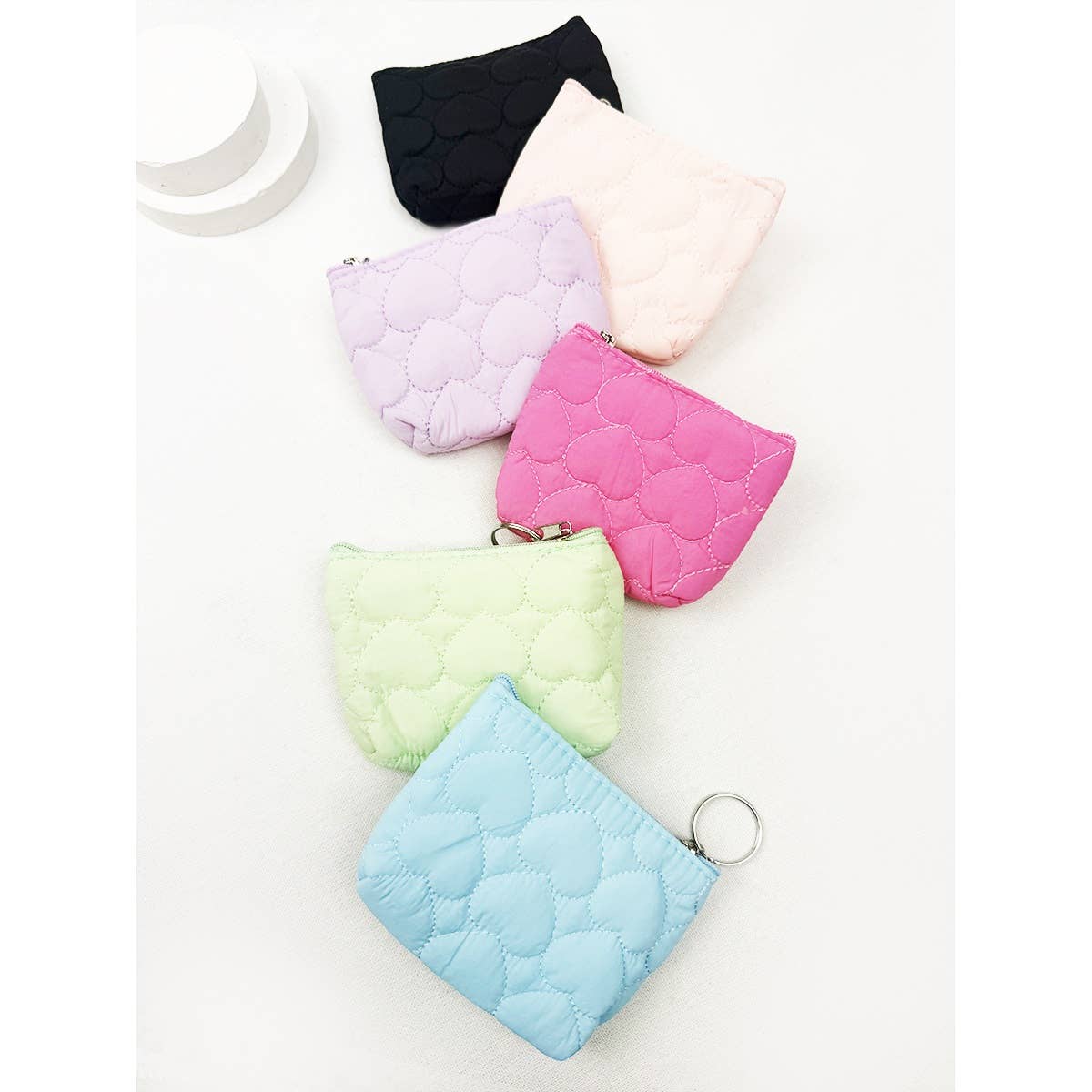 Heart Embossed Coin Purse