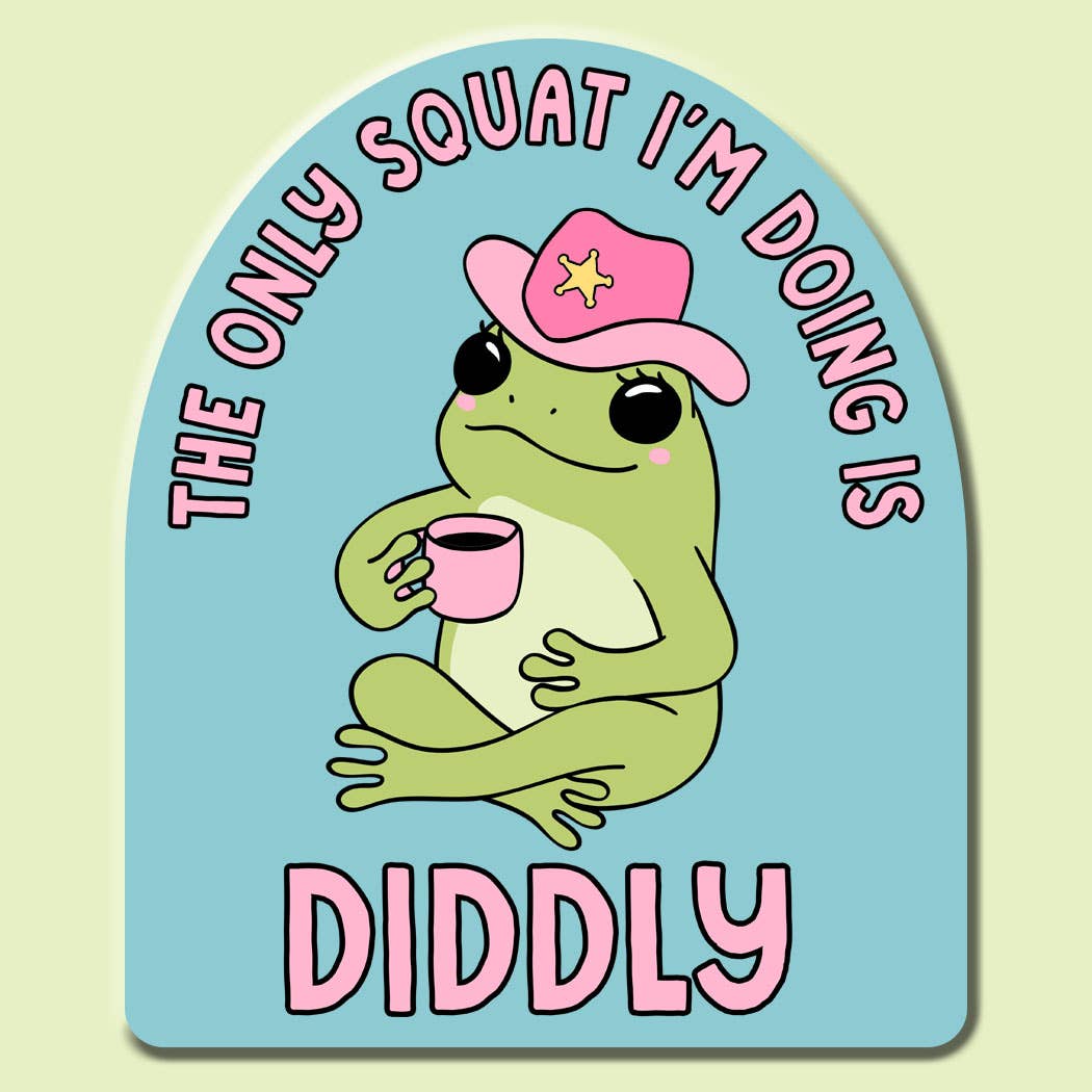 Diddly Squat Frog Sticker
