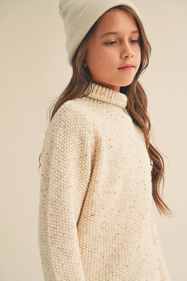 LONG LINED TURTLE NECK SWEATER K15829 (7-12 S-XL)