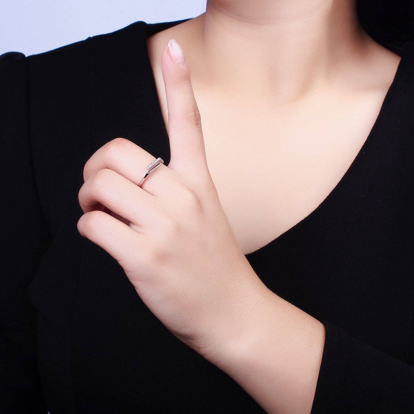 Thin Hexagon Ring