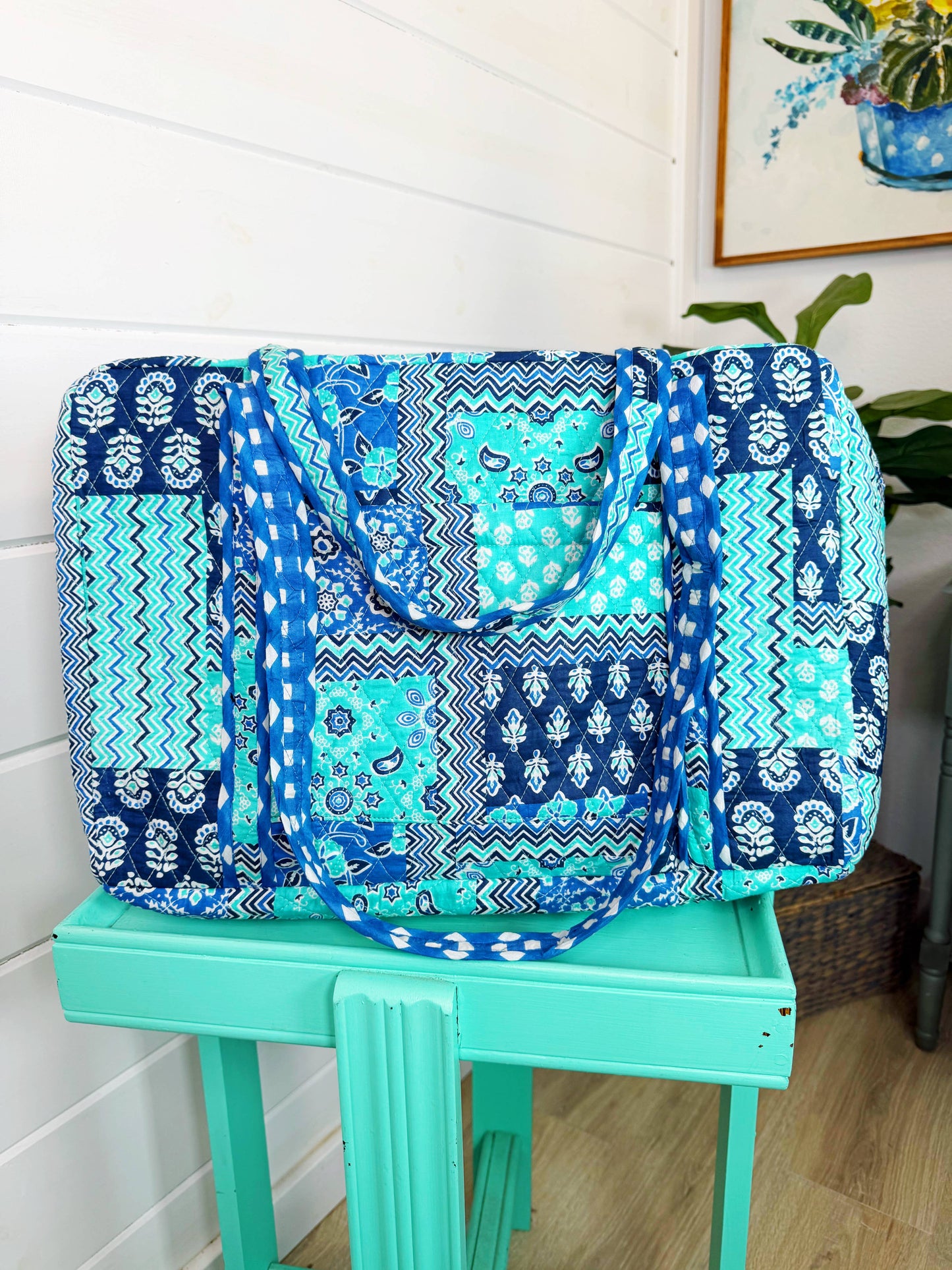 Bandana Quilted Weekender Bag Patchwork