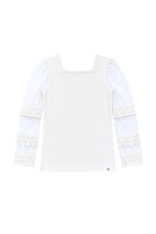 White Lace Layering Shirt