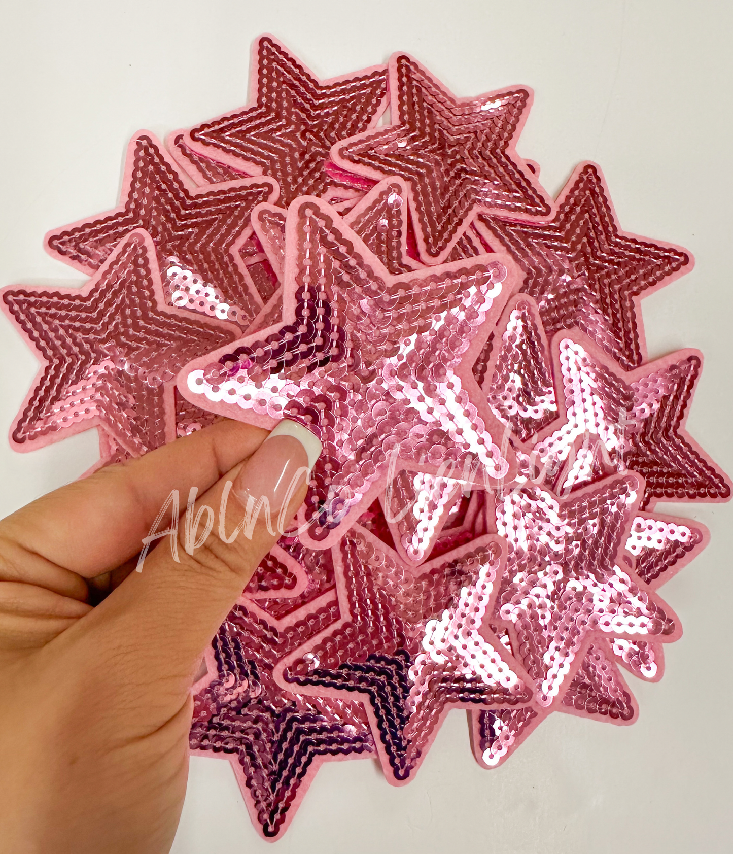 Navy sequin star patch