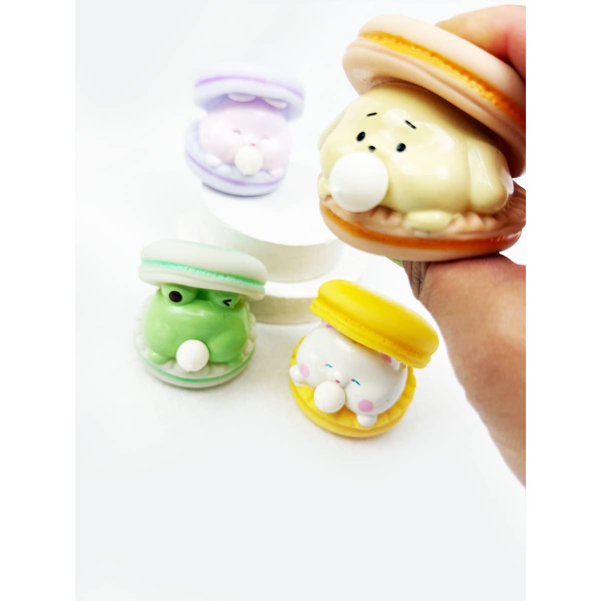 Macaroon Squeeze Animals Spit Bubble Toy