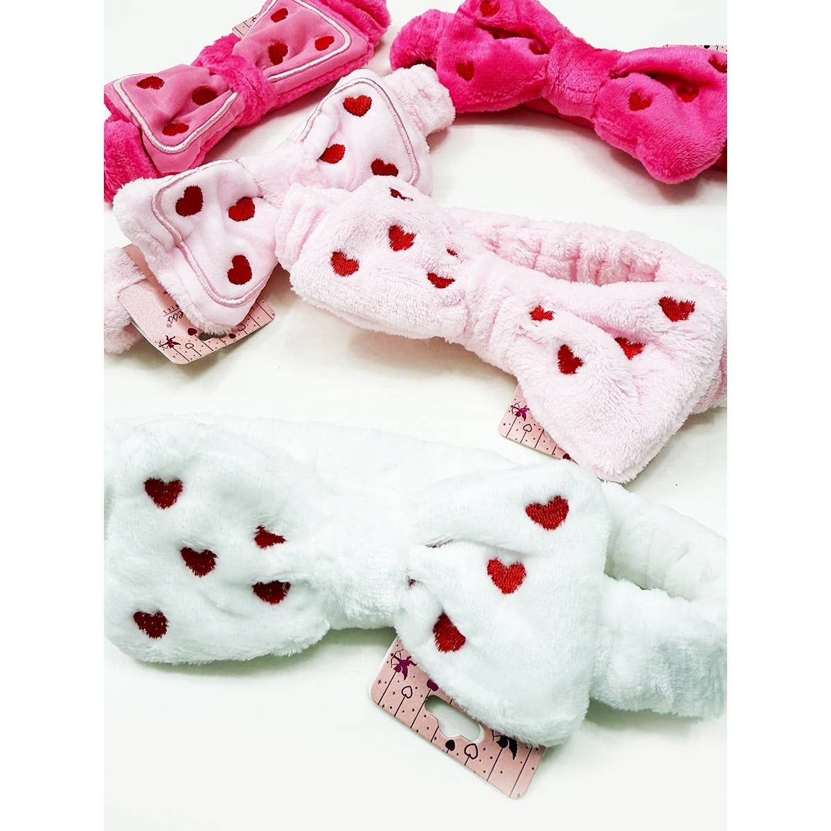 Heart Embroidered Shower Headband