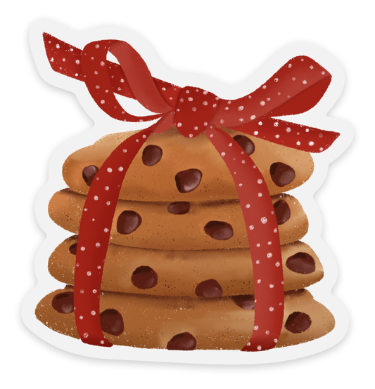 Clear Chocolate Chip Cookie Stack, 2.5x2.6”