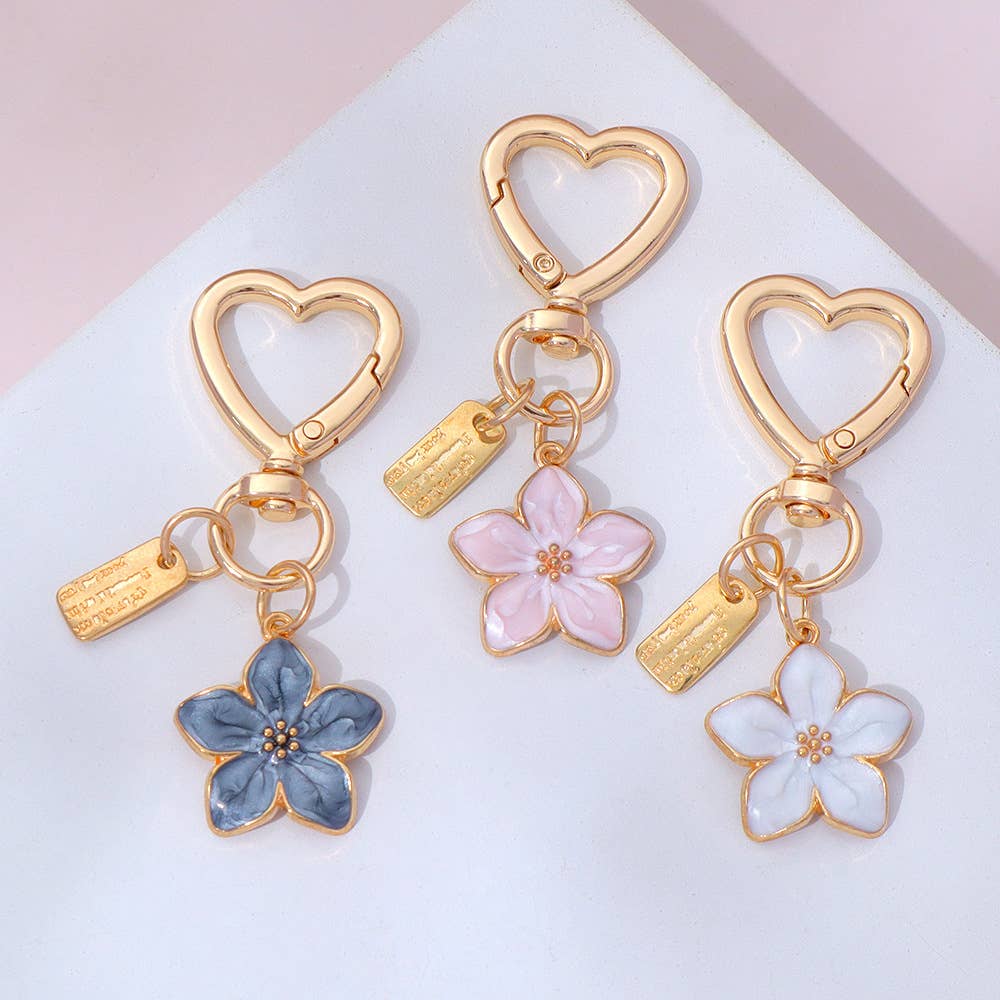 Simple Cherry Blossom Bag Pendant Keychain
