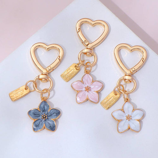 Simple Cherry Blossom Bag Pendant Keychain