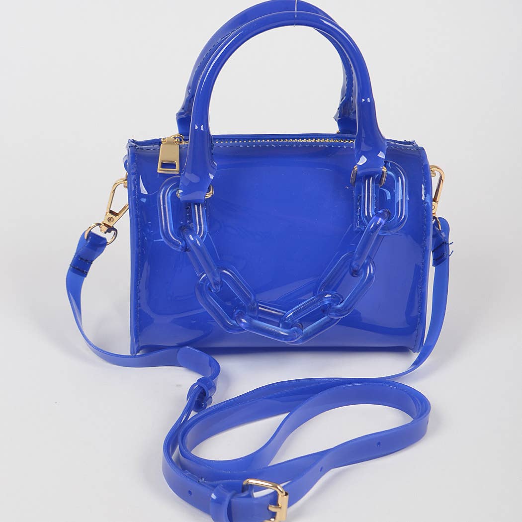 Transparent Mini Duffle Bag W/Acrylic Chain