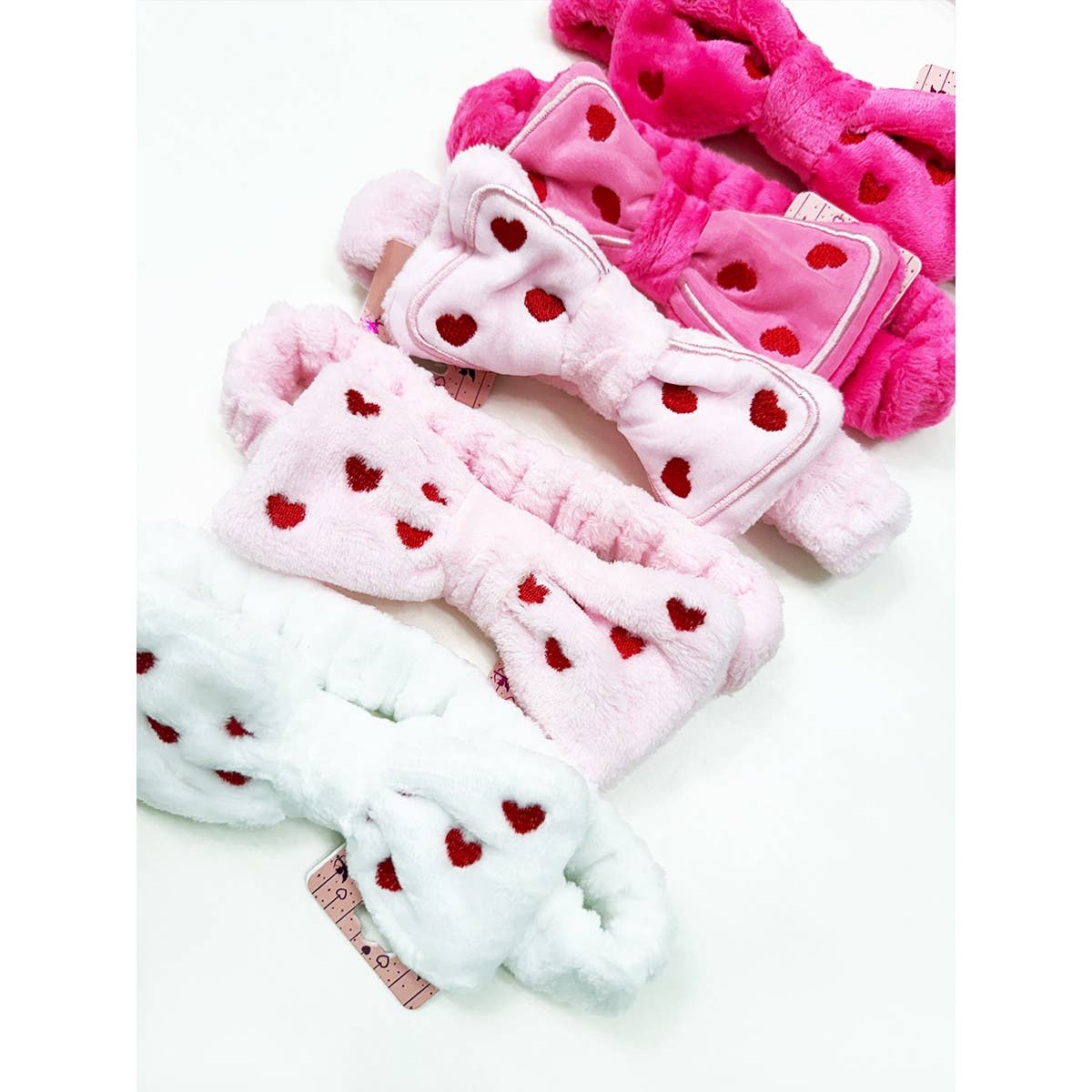 Heart Embroidered Shower Headband