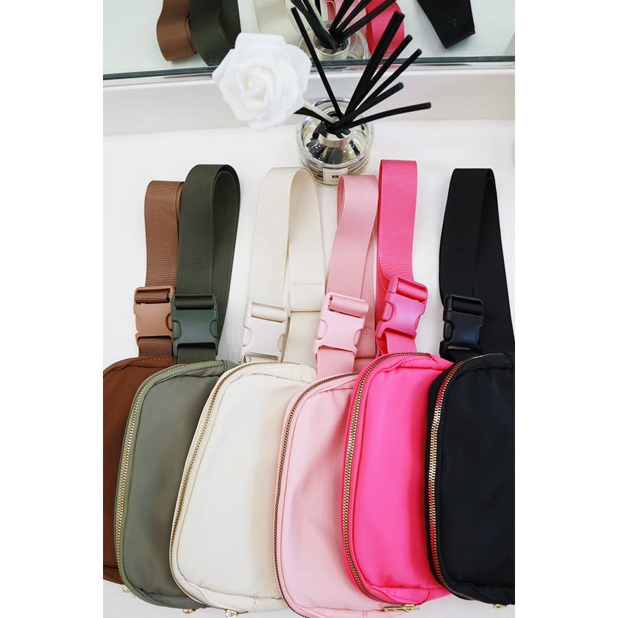 Solid Color Crossbody Fanny Pack Belt Bag