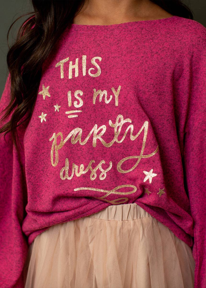 Kid's Juana Sweatshirt in Heather Hot Pink