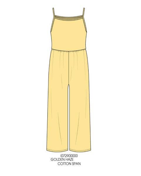Yellow Wide Leg Romper