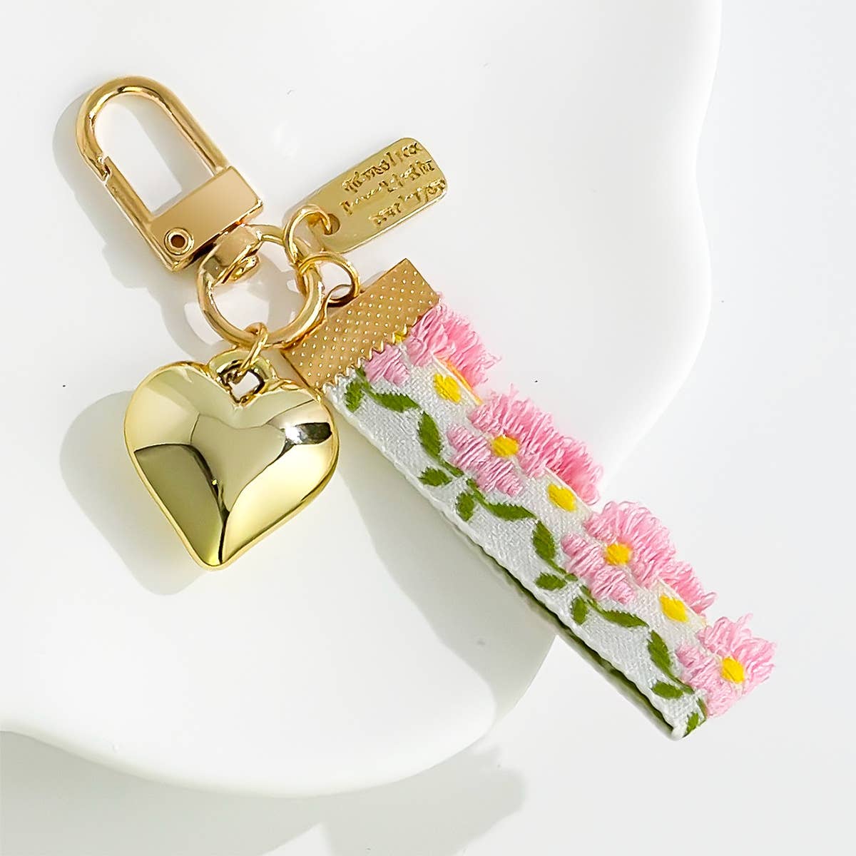Small Fresh Cloth Daisy Butterfly Love Keychain