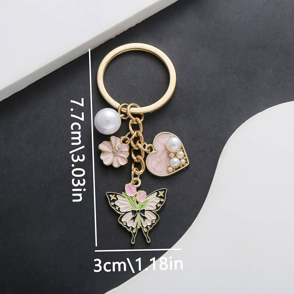 Butterfly Tulip Keychain