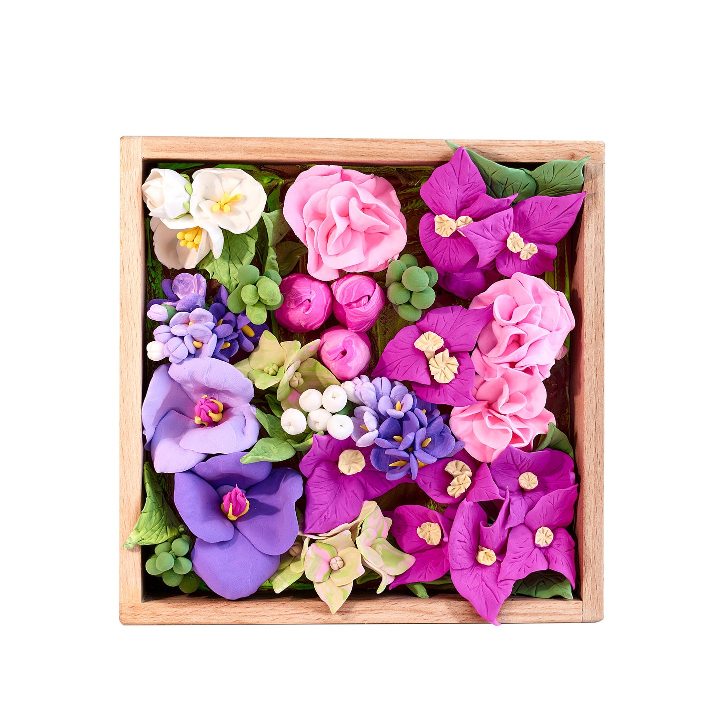 OKTO DIY Wood & Craft Flower Clay Kits