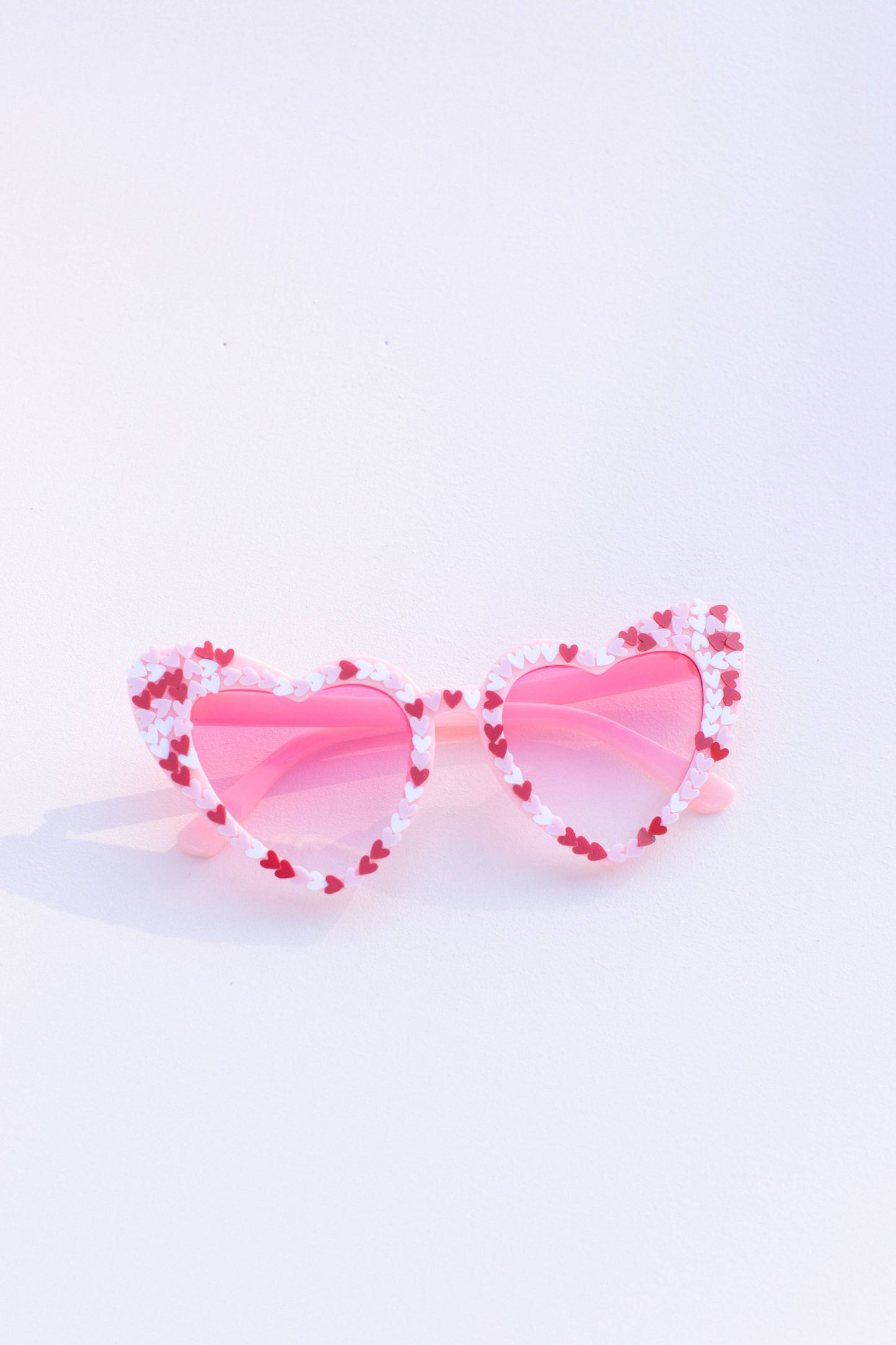 Pink Confetti Heart Sunglasses