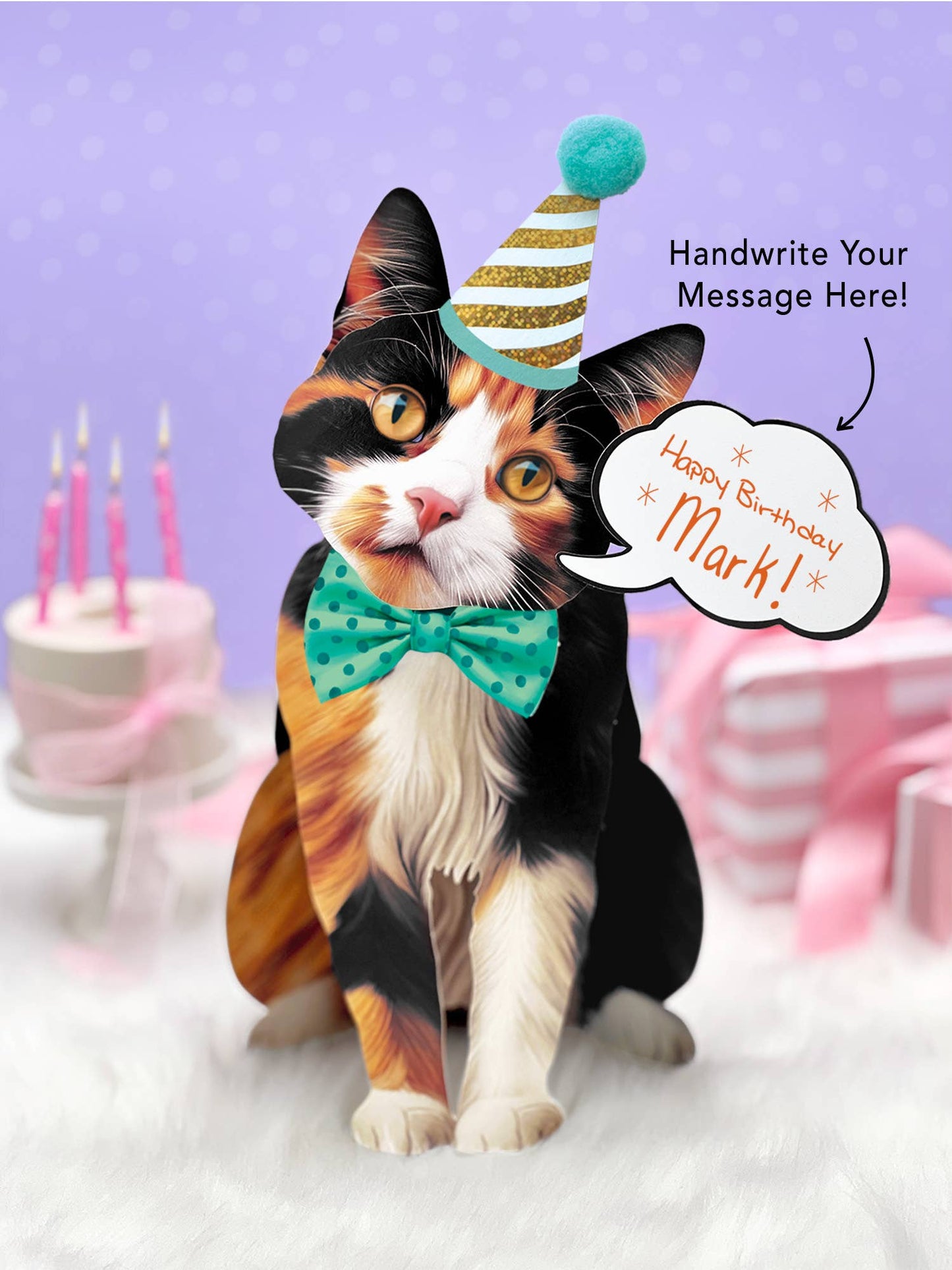 Calico Cat Pop-up Greeting Card