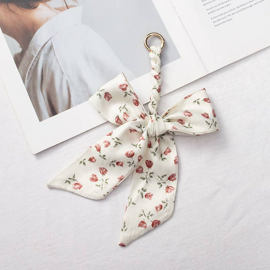 Bow scarf bag charm