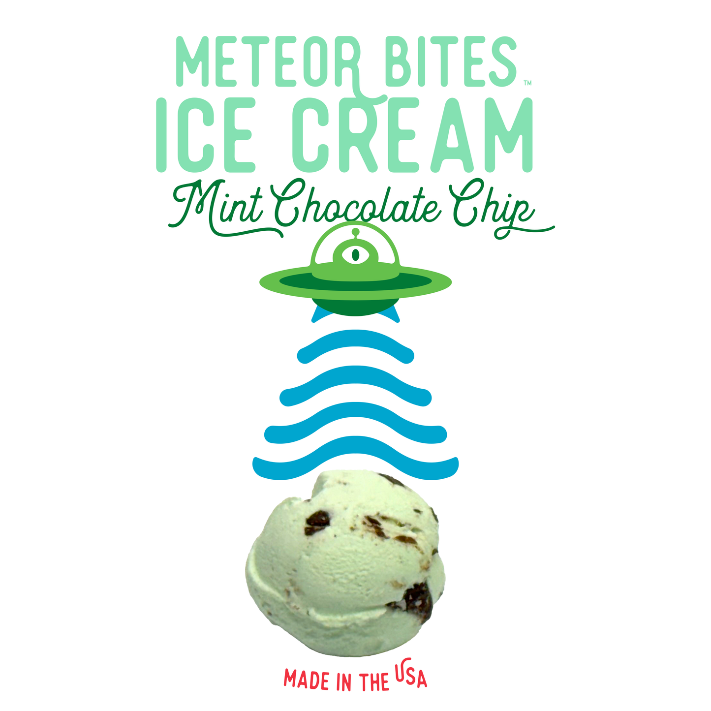 Meteor Bites 
Freeze-Dried Ice Cream: Mint Chocolate chip