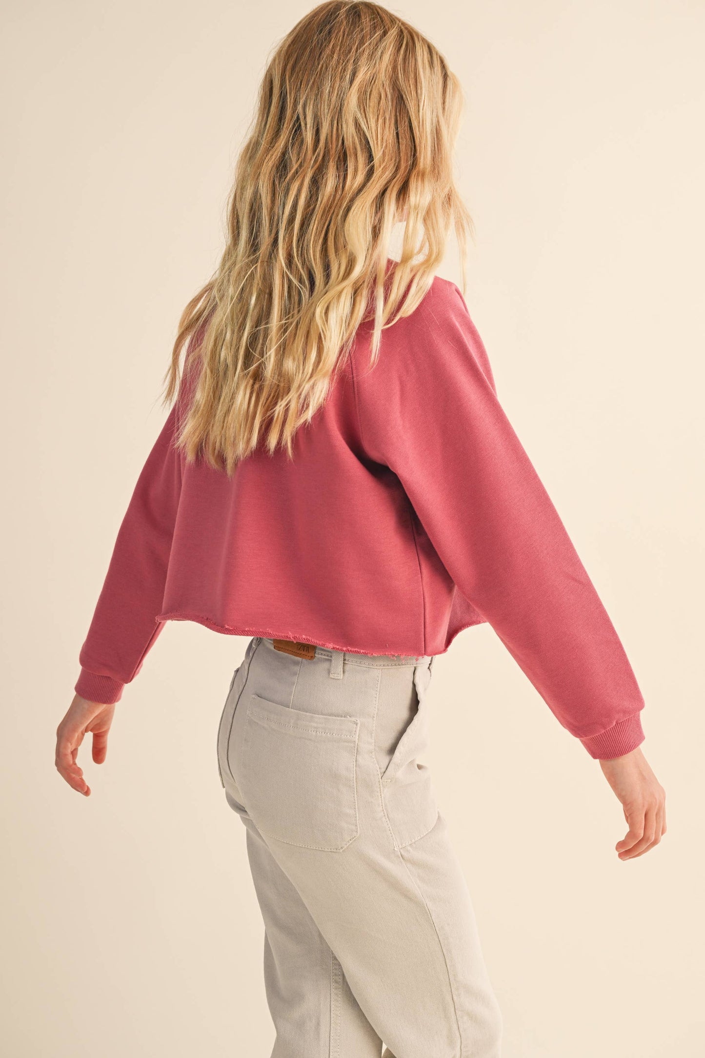 PARIS CROPPED RAGLAN SWEATSHIRT