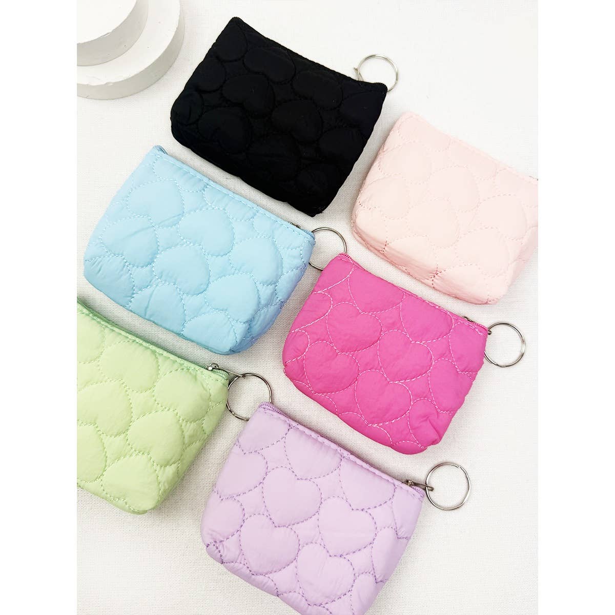 Heart Embossed Coin Purse