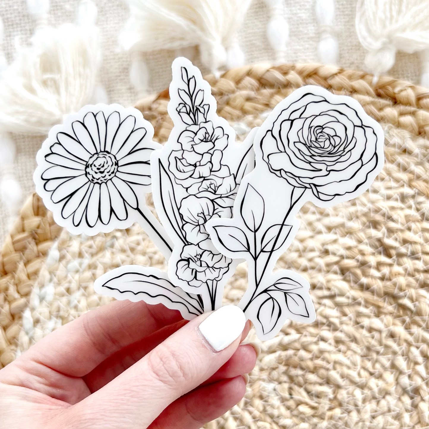 Rose Sticker, 1.9x3.5in.