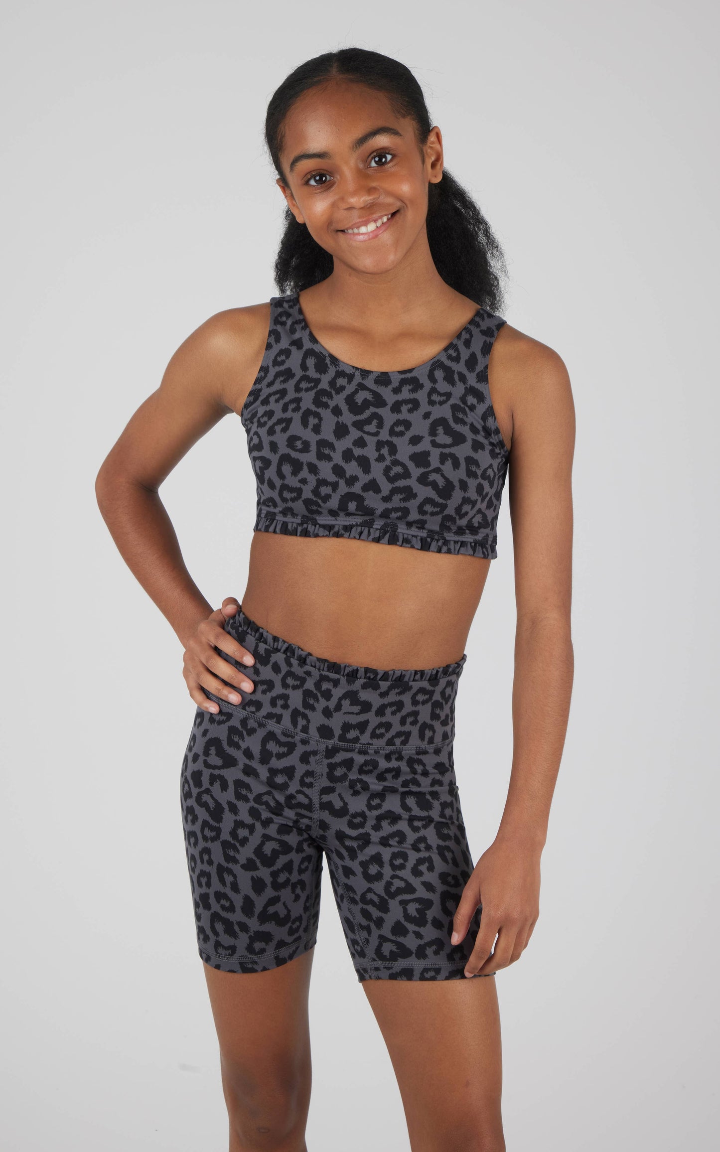 Girls Lux Bra and Short with Ruffle - 2 PCS Set