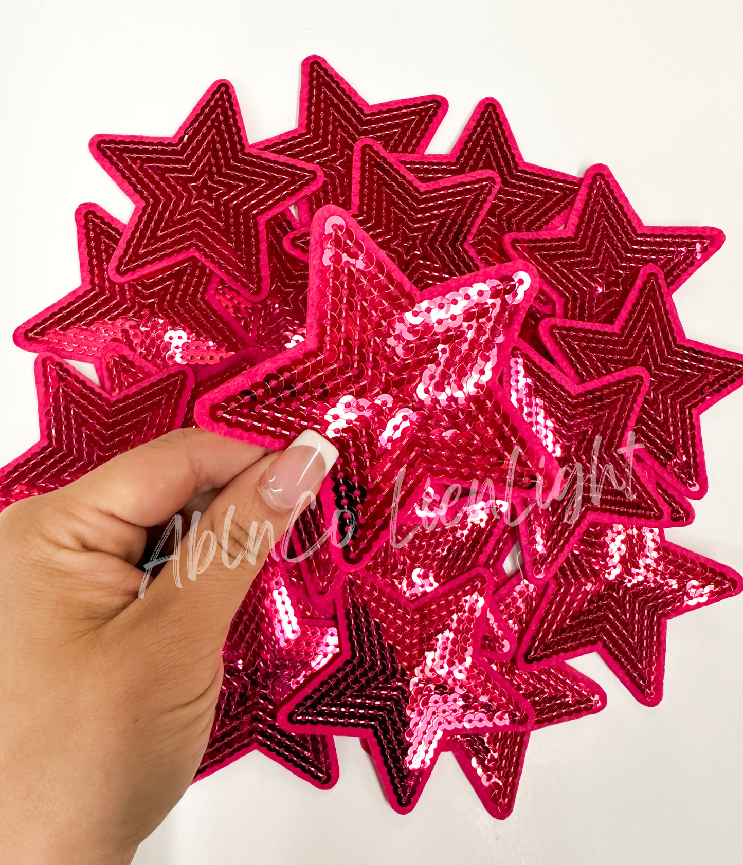 Navy sequin star patch