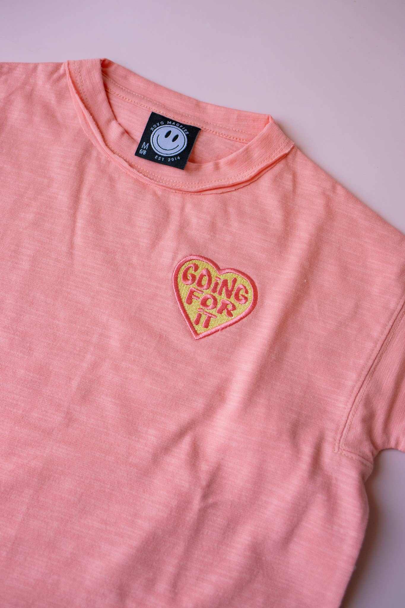 XOXO by magpies | Coral Patched Boxy T