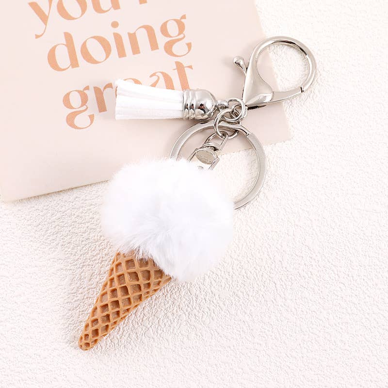 Ice Cream Tassel Keychain