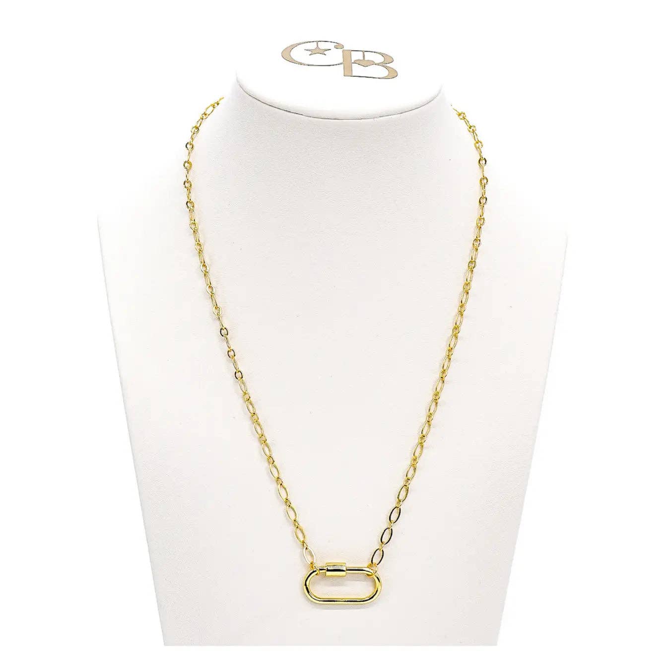 Gold Christie Necklace with Piper Carabiner