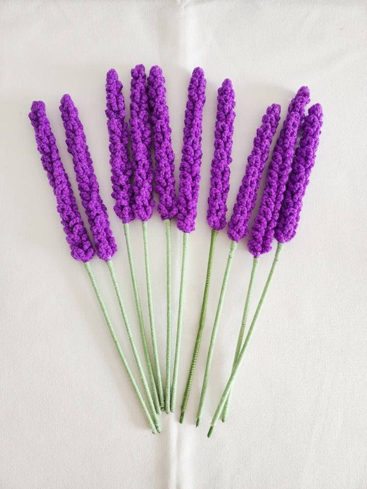 Crochet Lavender Branch