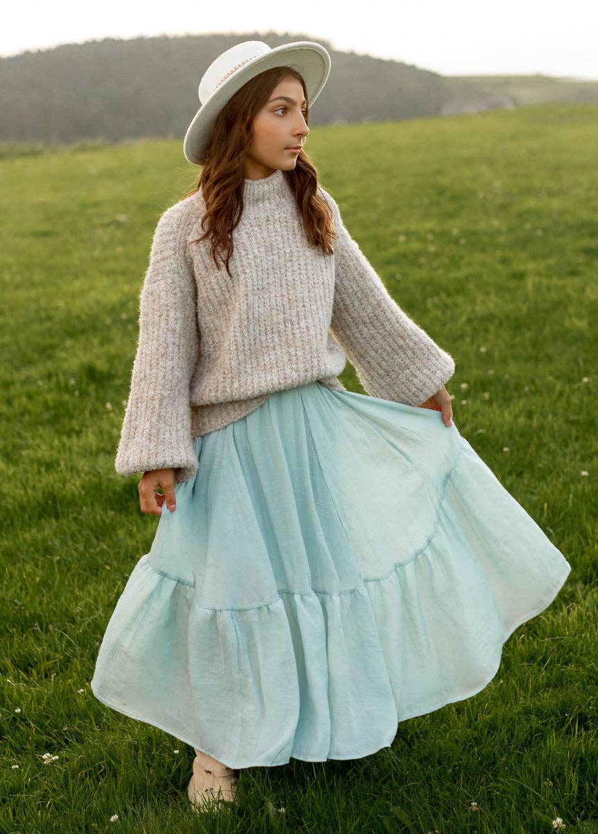 Kid's Annabel Skirt in Blue Smoke