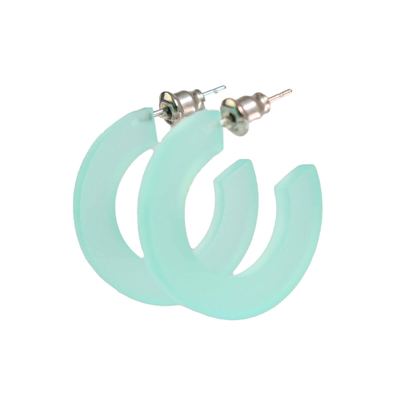 SEAFOAM HOOP EARRINGS