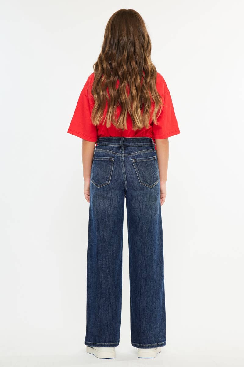 YOUTH HIGH RISE WIDE LEG JEANS