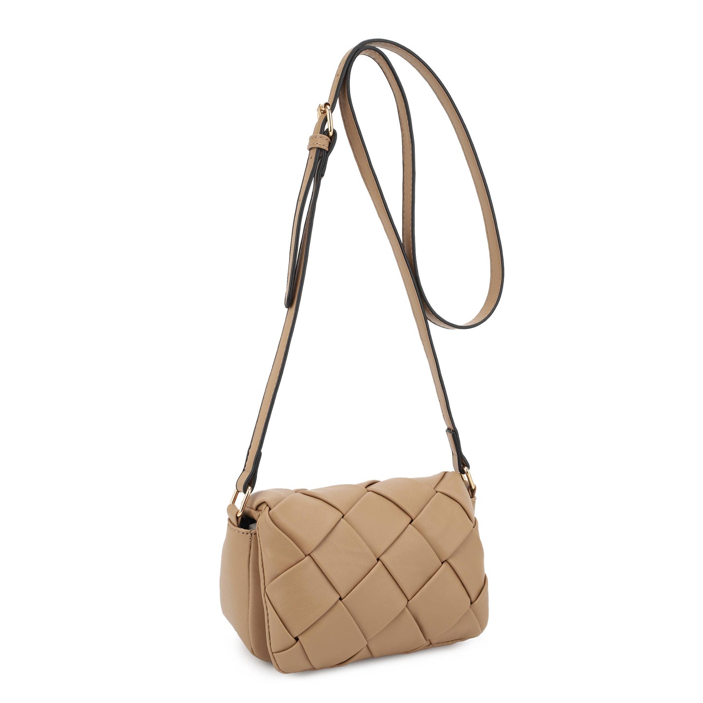 Emily Mini Woven Flap Crossbody Bag