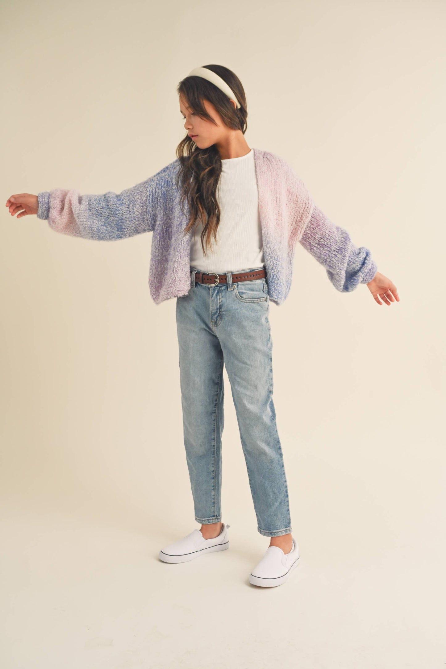 Multi Color Rainbow Sweater Cardigan