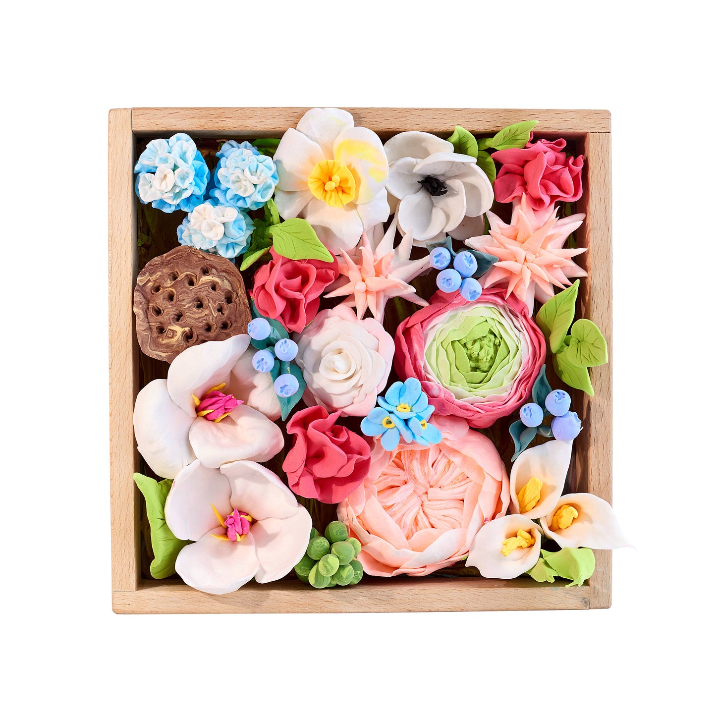 OKTO DIY Wood & Craft Flower Clay Kits