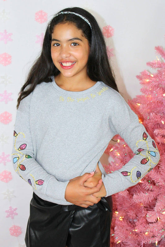 Christmas lights sweatshirt