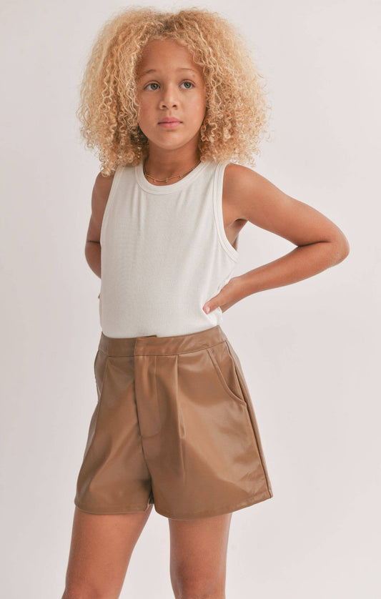 White Marshmallow Racerback Crop Tank