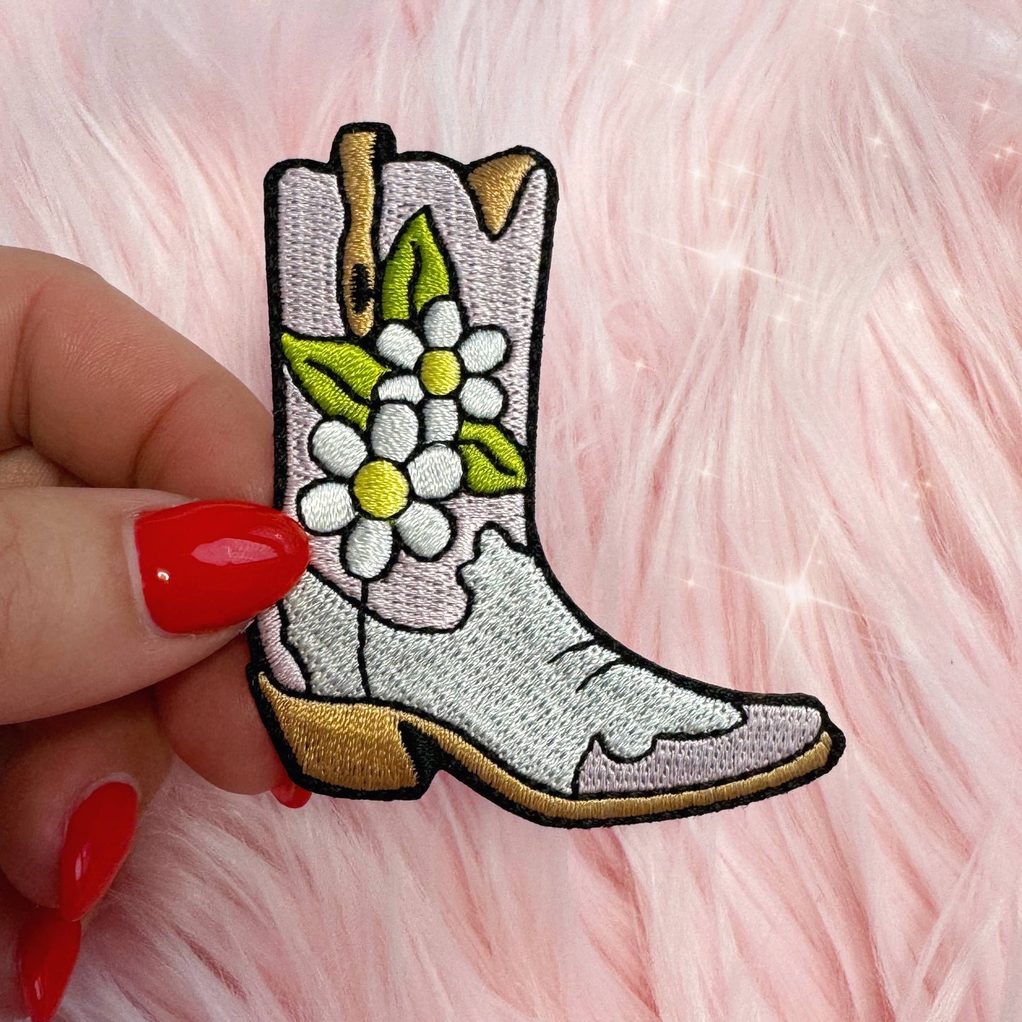 Daisy Cowgirl Boot Patch