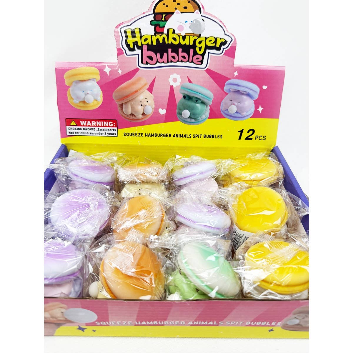 Macaroon Squeeze Animals Spit Bubble Toy
