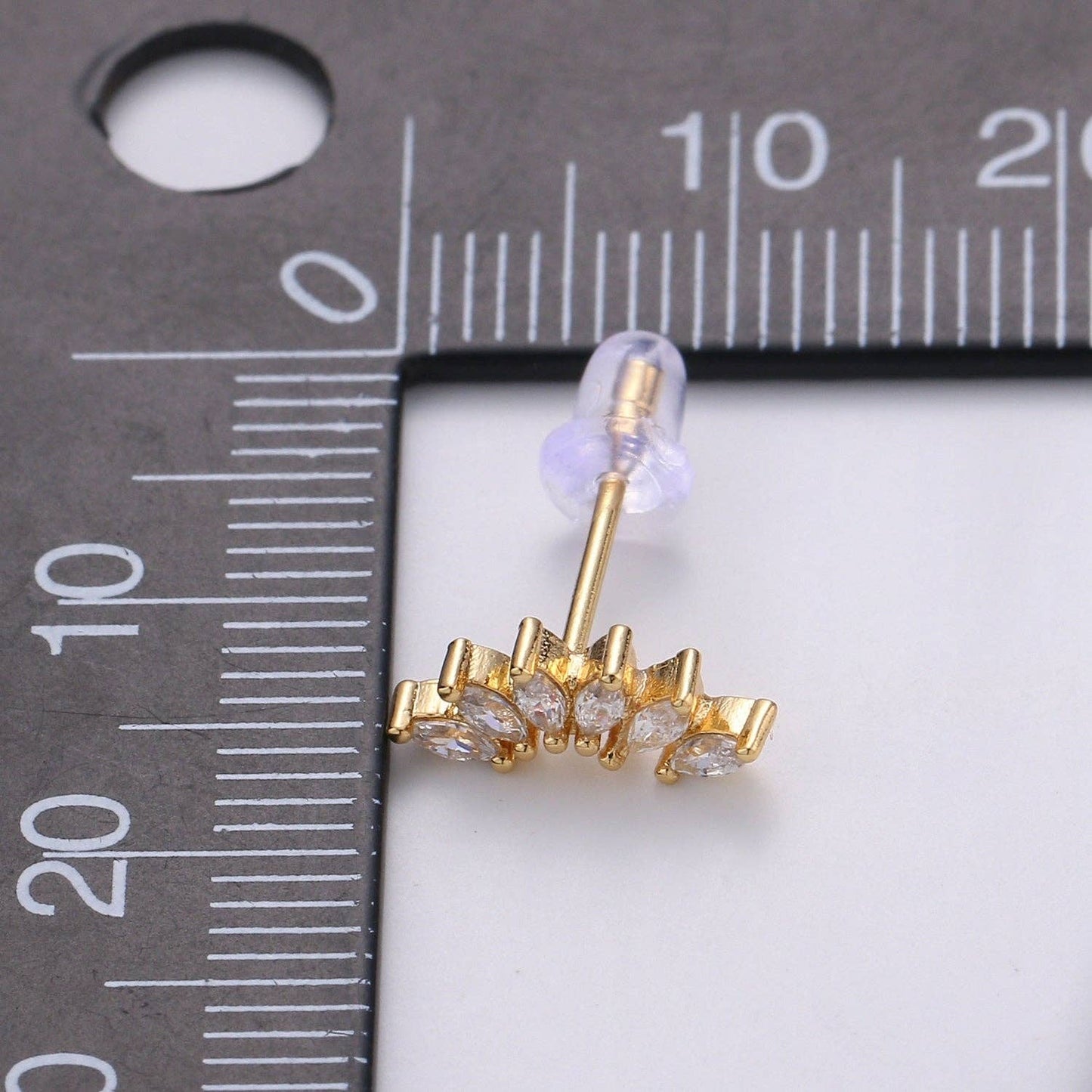 Gold Cluster Stud Earrings