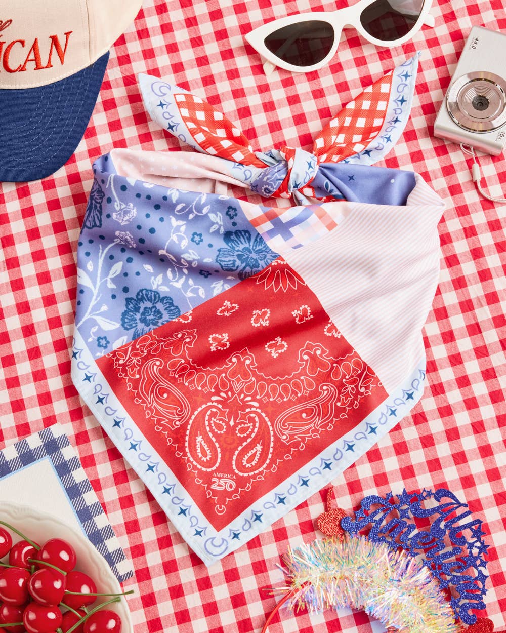 America Patchwork Headscarf